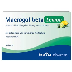 Macrogol Beta Lemon Pulver, 10 St Pulver zur Herstellung einer Lösung zum Einnehmen Produktbild