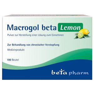 MACROGOL beta Lemon Plv.z.Her.e.Lsg.z.Einnehmen Produktbild