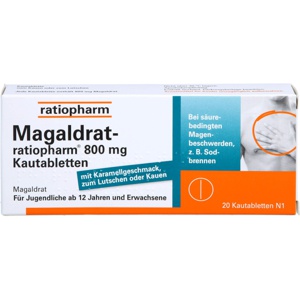 Magaldrat-ratiopharm® 800 mg Kautabletten, 20 St Tabletten Produktbild