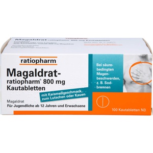 Magaldrat-ratiopharm® 800 mg Kautabletten, 100 St Tabletten Produktbild