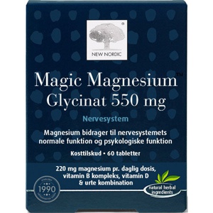 New Nordic Magic Magnesium Glycinate - 60 tabl. produktbillede