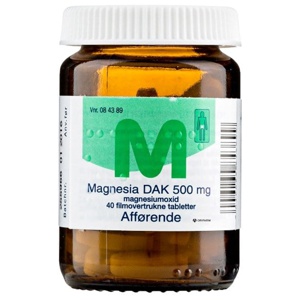 Magnesia tabletter 500 mg 40 stk produktbillede