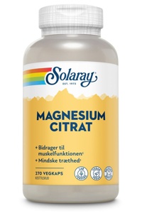 Solaray Magnesium Citrat 180 stk produktbillede