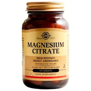 Solgar Magnesium Citrat - 60 tabl produktbillede