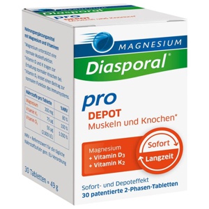 MAGNESIUM Diasporal pro DEPOT Muskeln + Knochen 30 St Tabletten Produktbild