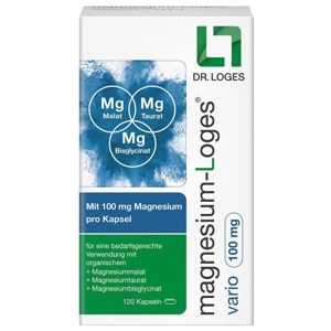 magnesium-Loges vario 100mg 120 St Kapseln Produktbild