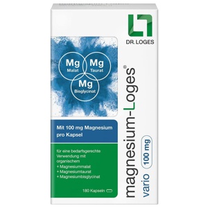 magnesium-Loges vario 100mg 180 St Kapseln Produktbild