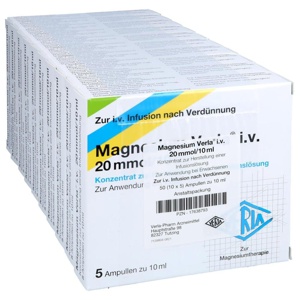 MAGNESIUM VERLA i.v. 20 mmol/10 ml K.z.H.e.Inf.Lsg Produktbild