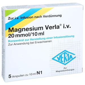 MAGNESIUM VERLA i.v. 20 mmol/10 ml K.z.H.e.Inf.Lsg Produktbild