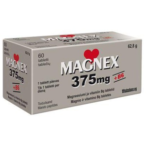 Magnex 375mg+B6 tabletid N60 toote pilt