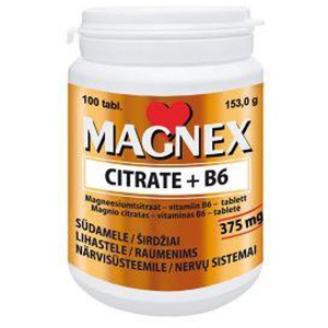 Magnex Citrate + B6 tabletid N100 toote pilt