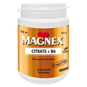 MAGNEX Citrate+B6 vegan laktosefrei zuckerfrei Tab Produktbild