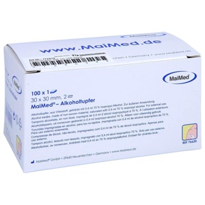 MAIMED Alkoholtupfer 30x30 mm weiß aus Vlies Produktbild