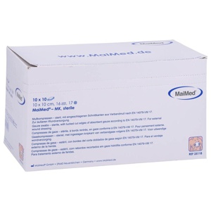 MAIMED MK Kompr.10x10 cm steril 16fach Box Produktbild