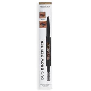 Makeup Revolution Duo Brow Pencil Light Brown produkt bild