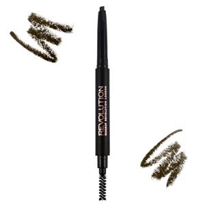 Makeup Revolution Duo Brow Pencil Medium Brown produkt bild