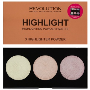 Makeup Revolution Highlighter Palette Highlight, 3 Highlighters Powder produkt bild