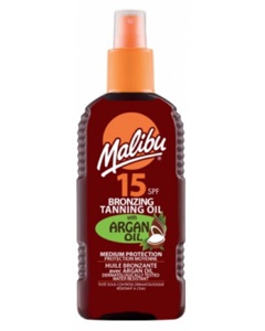 Malibu Bronzing Tanning Oil Spray Argan Oil SPF 15 produktbillede