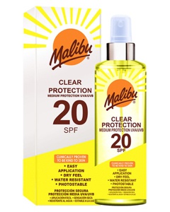 Malibu Clear Protection Sun Spray SPF 20 produktbillede