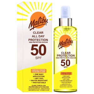 Malibu Clear Protection Sun Spray SPF 50 produktbillede