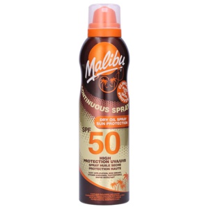Malibu Continuous Dry Oil Sun Spray SPF 50 produktbillede