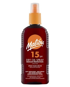 Malibu Dry Oil Sun Spray SPF 15 (F) 200 ml Produktbild