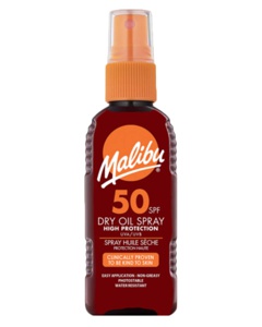 Malibu Dry Oil Sun Spray SPF 50 produktbillede