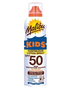 Malibu Kids Continuous Sun Lotion Spray SPF 50 produktbillede