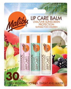 Malibu Lip Care Balm SPF 30 (F) 3 stk. Produktbild