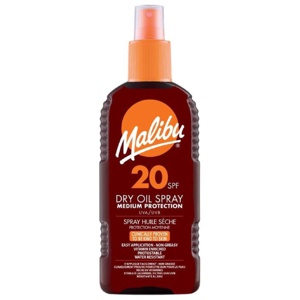 Malibu SPF 20 Non-Greasy Dry Oil Spray for Tanning, High Protection, Water Resista 200 ml produktbillede