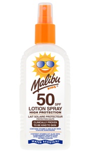 Malibu SPF 50 Kids Lotion Spray 200 ml produktbillede