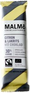 Malmö Chokladfabrik Malmöbar Citron & Lakrits 25 g produkt bild