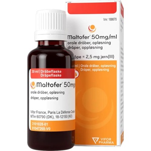 Maltofer Jerndråper 50mg/ml 30 ml produktbilde