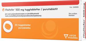Maltofer, tuggtablett 100 mg, 3 X 10 st produkt bild