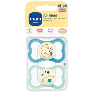 MAM Air Night Silikone Blå 16-36 mdr. - 2 stk. produktbillede