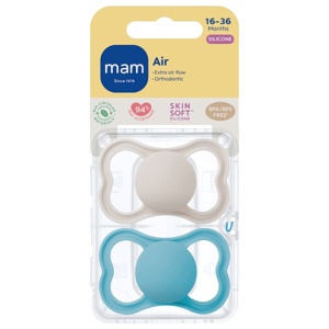 MAM Air Silicone Blue 16-36 mdr. - 2 stk. produktbillede