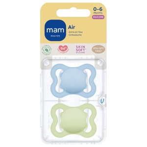 MAM Air Silikone Sut Grøn/Neutral 0-6 mdr. - 2 stk. produktbillede