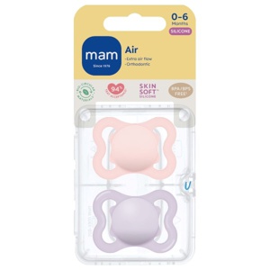 MAM Air Silikone Sut Lilla/Neutral 0-6 mdr. - 2 stk. produktbillede