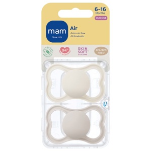 MAM Air Silikone Sut Neutral 6-16 mdr. - 2 stk. produktbillede