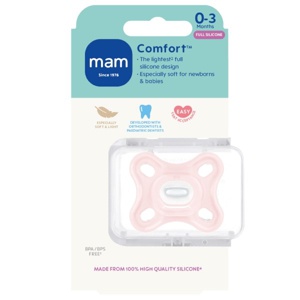MAM Comfort Silikone Sut 0-3 mdr. - Pink produktbillede