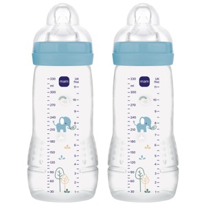 MAM Easy Active Baby Bottle 330 ml. - Blue - 2 stk. produktbillede