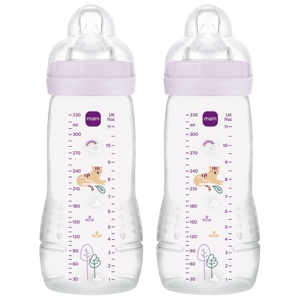 MAM Easy Active Baby Bottle 330 ml. - Pink - 2 stk. produktbillede