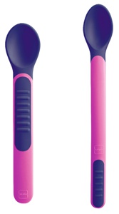 MAM Heat Sensitive Spoons & Cover 2 stk - Asst. Farver produktbillede