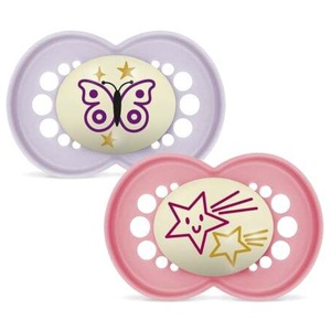 MAM Orig Night 16-36m Silk Box V Pink 2 st produkt bild