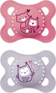 MAM Original 0-6m Silikon Pink 2 st produkt bild