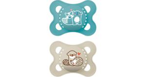 MAM Original 0-6m Silikon Blue 2 st produkt bild
