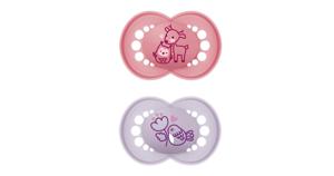 MAM Original 16-36m Silikon Pink, 2 st produkt bild