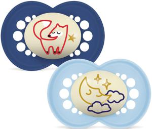 MAM Original Night 16-36 m Silk Blue 2-pack produkt bild