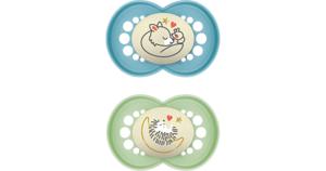 MAM Original Night 6-16m Silikon Blue 2 st produkt bild