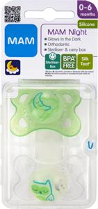 MAM Original Night 0-6 månader Självlysande nappar 2 st produkt bild